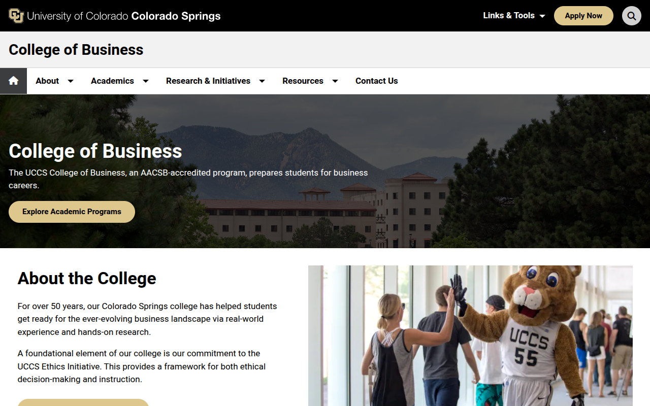 Visit the UCCS College of Business website (opens in a new tab)