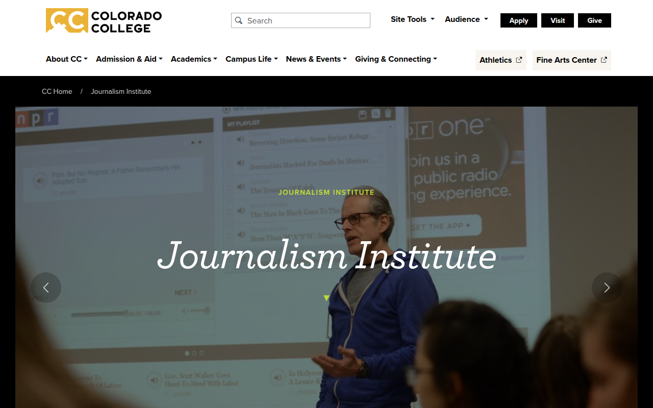 Visit the Colorado College Journalism Institute website (opens in a new tab)
