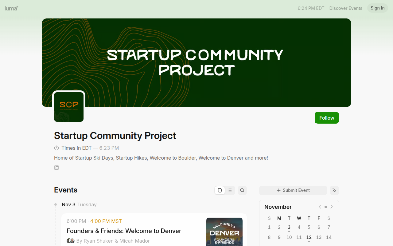 Visit the Startup Community Project website (opens in a new tab)